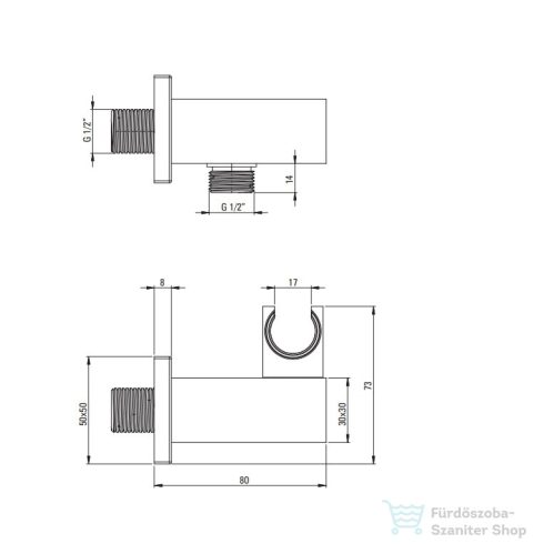 Deante CASCADA sarokcsatlakozó kézizuhany tartóval, fekete NAC_N58K