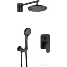   Deante ALPINIA falsík alatti zuhanyszett, csapteleppel, esőztetővel, fekete NAC_N9ER