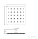 Deante CASCADA szögletes fejzuhany 250x250 mm, arany NAC_Z02K