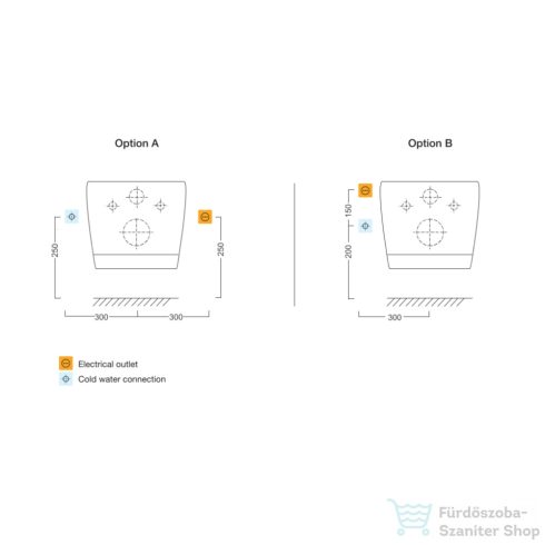 AQUALINE BLOOMING EKO elektronikus bidé vízmelegítéssel, D-forma, soft close, 230V/50-60Hz NB-1120D