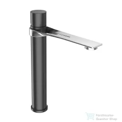   Webert ONE-B magasított mosdócsaptelep, inox/fekete NB830401.441