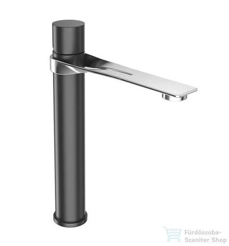 Webert ONE-B magasított mosdócsaptelep, inox/fekete NB830401.441