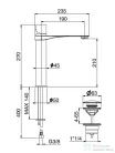 Webert ONE-B magasított mosdócsaptelep, inox/fekete NB830401.441
