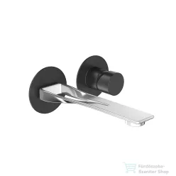   Webert One-B fali mosdócsaptelep inox/fekete színben, leeresztő nélkül,  NB830606.441