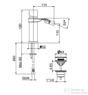 Webert One-B bidet csaptelep inox/fekete színben NB840101.441