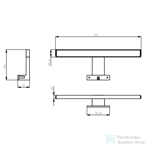 Leziter Luxx led lámpa 300mm NC-LE78