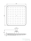 Deante NEO BORO Square 201 mm-es fejzuhany, matt fekete NER_N38K