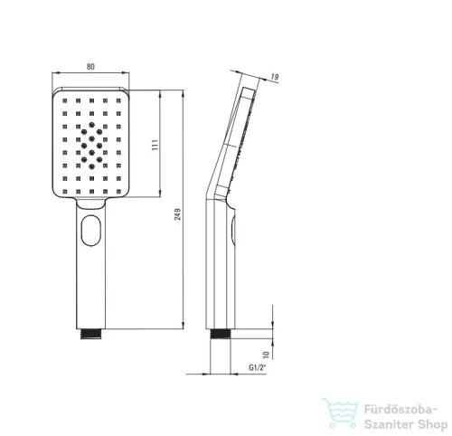 Deante ALPINIA  zuhanyszett, nero NGA_N41K