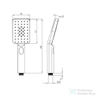 Deante ALPINIA 3-funkciós kézizuhany, fekete NGA_N51S