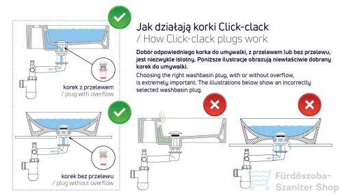 Deante click-clack mosdó leeresztő, univerzális, titanium NHC_D10U