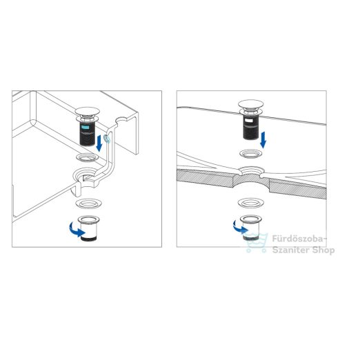 Deante click-clack mosdó leeresztő univerzális, nero NHC_N10U