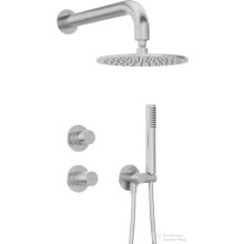   Deante SILIA HEXA falsík alatti zuhanyszett, csapteleppel, esőztető zuhanyfejjel, szálcsiszolt acél NHS_F9YK