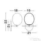 Nova Luce Vitton falikar, arany-fehér NL-8279603