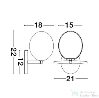 Nova Luce Vitton falikar, arany-fehér NL-8279603