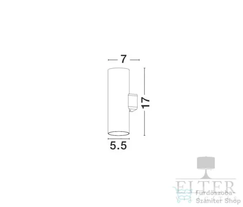 Nova Luce Alp LED kültéri homlokzatvilágítás, 1200Lm, 3000K, IP54 NL-9010009