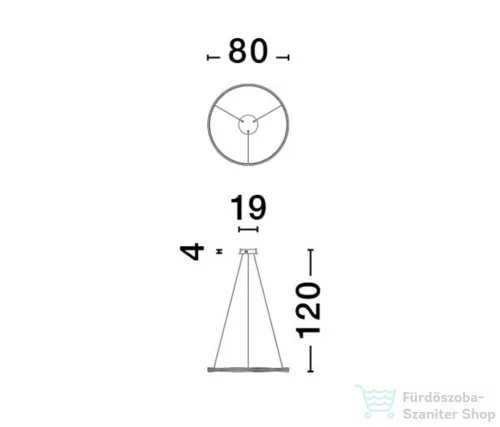Nova Luce Platinum LED függesztett lámpa NL-9030643