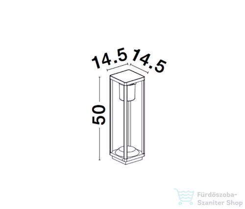 Nova Luce Loveto mozgásérzékelős kültéri LED állólámpa NL-9120622