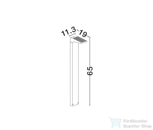 Nova Luce Tek LED mozgásérzékelős, napelemes kültéri állólámpa NL-9136461