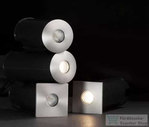 Nova Luce Bang LED kültéri beépíthető lámpa, matt króm, 60Lm, 3000K, IP67 NL-9203113