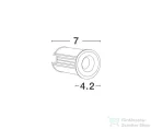 Nova Luce Bang LED kültéri beépíthető lámpa, matt króm, 60Lm, 3000K, IP67 NL-9203113