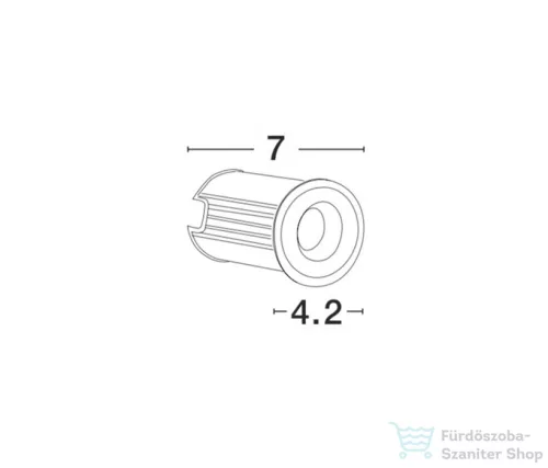 Nova Luce Bang LED kültéri beépíthető lámpa, matt króm, 60Lm, 3000K, IP67 NL-9203113