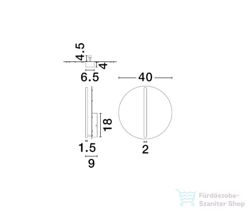 Nova Luce Nalu LED fali lámpa NL-9580682
