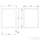 Sapho ROMINA tükör fa kerettel, 680x880mm, antik bronz (NL397)