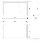 Sapho ROMINA tükör fa kerettel, 580x980mm, antik bronz (NL398)