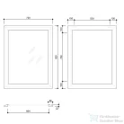 Sapho AMBIENTE tükör fa kerettel, 720x920mm, antik bronz (NL700)