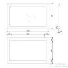 Sapho AMBIENTE tükör fa kerettel, 620x1020mm, antik bronz (NL701)