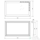 Sapho MANTILA tükör fa kerettel, 760x1260mm, antik (NL740)