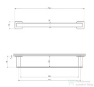 Omnires NELSON 42 cm-es törölközőtartó, matt fekete NL80214BL