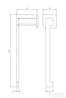 Omnires NELSON 24 cm-es törölközőtartó, króm NL80230CR