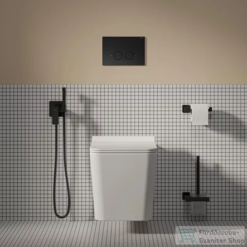 Omnires NELSON fali WC kefe, matt fekete NL80620BL