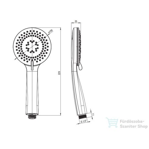 Deante ARNIKA zuhanyszett, króm-fehér NQA_041K