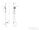 Deante ARNIKA 95 cm-es rudas zuhanyszett, 3-funkciós, titanium NQA_D61K