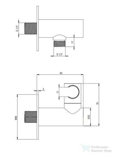 Deante SILIA sarokcsatlakozó kézizuhany tartóval, króm NQS_057K