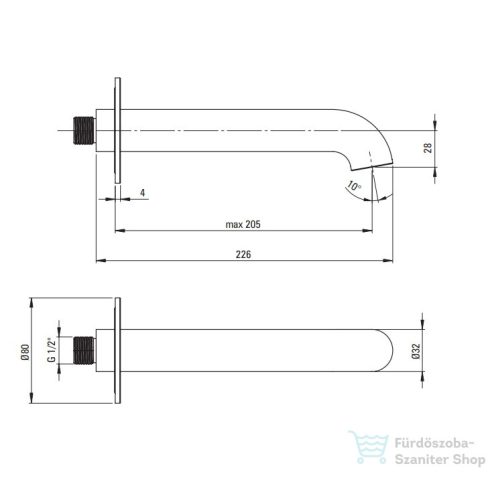 Deante Silia kádkifolyó, króm NQS_081K