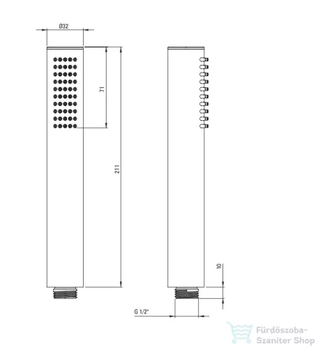 Deante SILIA 1 funkciós kézizuhany, szálcsiszolt bronz NQS_C51S
