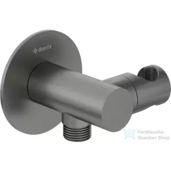   Deante SILIA sarokcsatlakozó kézizuhany tartóval, titanium NQS_D57K