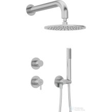   Deante SILIA  Falsík alatti zuhanyszett, esőztető zuhanyfejjel, szálcsiszolt acél NQS_F9YK