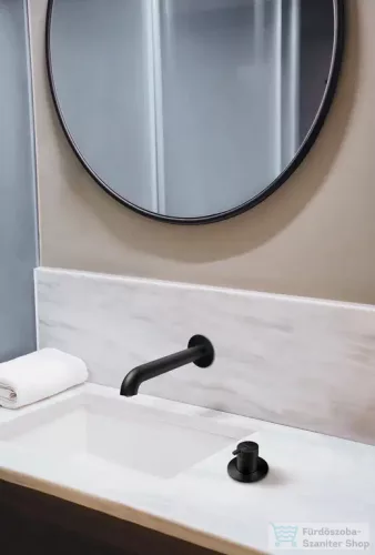 Deante Silia kifolyócső kádhoz és mosdóhoz 160 mm, fekete NQS_N80K