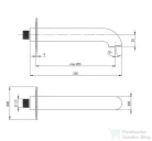 Deante Silia kádkifolyó, fekete NQS_N81K
