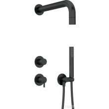   Deante SILIA falsík alatti zuhanyszett, csapteleppel, fejzuhannyal, fekete NQS_N9XK