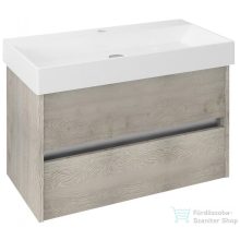   Sapho NIRONA Mosdótartó szekrény, 2 fiókkal, pipererendezővel, 82x51,5x43cm, mokka tölgy (NR085-1212)