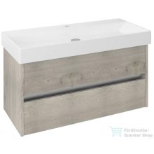   Sapho NIRONA Mosdótartó szekrény, 2 fiókkal, pipererendezővel, 95x51,5x43cm, mokka tölgy (NR100-1212)