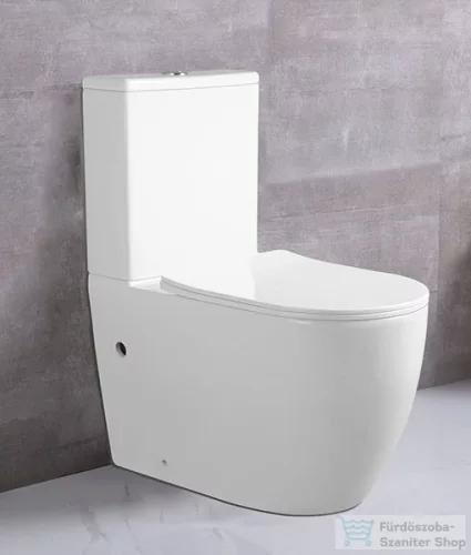 Niwell LINETT kombi WC ajándék ülőkével, hátsó kifolyású, fehér NWSZ-LIN5134