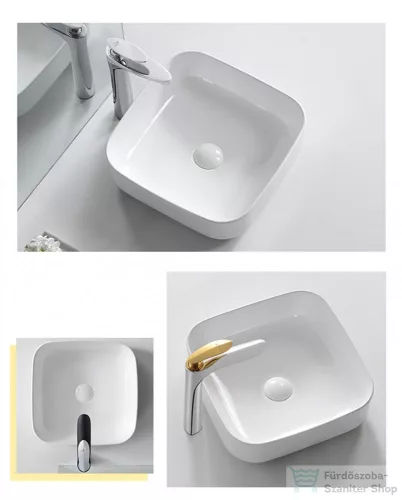 Niwell NOA 40 pultra építhető mosdó 40x40x14 cm