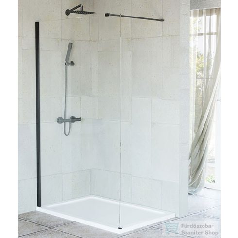 Niwell FELICIA Black walk-in zuhanyfal 110×195 cm