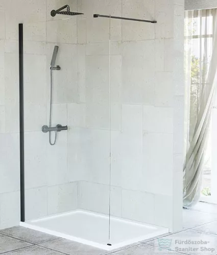 Niwell FELICIA Black walk-in zuhanyfal 110×195 cm